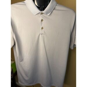 Nike Golf Dri-FIT Polo Shirt Mens Medium Light Grey Short Sleeve Swoosh Logo